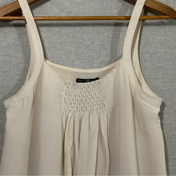 GAP Silk Smocked Festival Tank Top Medium - Picture 2 of 11